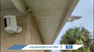 Ring Spotlight Cam Pro with Solar panel unboxing with installation