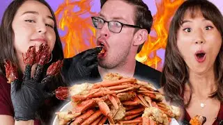 Try Guys 5 lb. Spicy Seafood Mukbang ft. The Food Babies