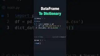 DataFrame to Dictionary in Pandas  #softlinks #python #softwareengineering