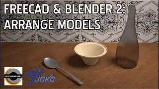 Render SolidWorks and FreeCAD parts in Blender 2: Arrange|JOKO ENGINEERING|