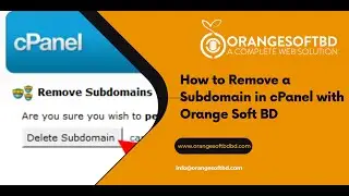 How to Remove a Subdomain in cPanel with Orange Soft BD