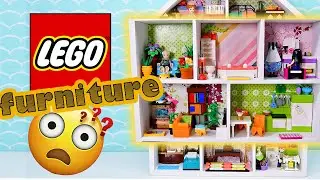 Fill your dollhouse with ... LEGO furniture? Building tutorial compilation