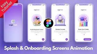 Splash & onboarding screens animation in figma | Easy Tutorial #figma #viral #animation #figmadesign