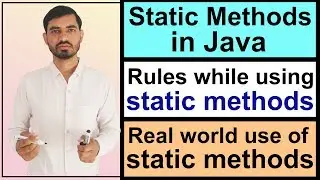 Static Methods in Java (Hindi) || Static Keyword in Java