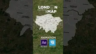 London map Regions - After Effects & GEO Layers animation