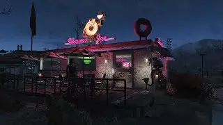 Fallout 4 Slocum's Joe Doughnut Shop Build & Tour - PS4 No Mods