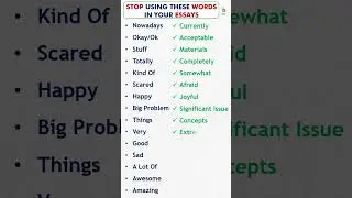 Stop  These Words In Your Essays | Essay Writing In English 02 📝💯✅