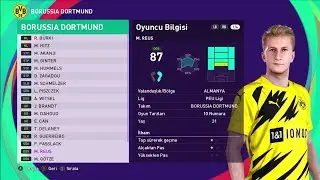 PES 2021 Borussia Dortmund Player Ratings & Facepack | Reus, Hummels, Bürki |