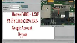 Huawei Y6 Prime 2019 MRD LX1F Frp bypass/Remove by test point method with Octoplus FRP Tool