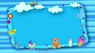 Animated Baby Frame - Free Cartoon Background Loop