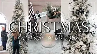 2023 Christmas Decor! Decorate With Me | Living Room | Black & White Theme!