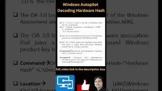 Decoding Device Hardware Hash #windowsautopilot #microsoftintune #intune #msintune #intunetutorials