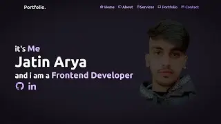 Create Dark Theme Personal Portfolio Website - HTML & CSS