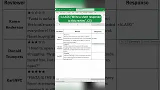 Write Review Responses like Experts Using ChatGPT in Excel