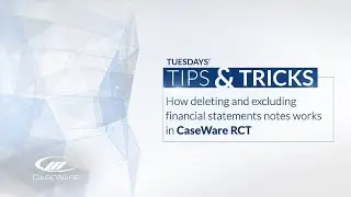 Tips & Tricks: Deleting vs excluding notes in financial statements in Caseware ReviewComp