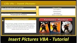 Insert pictures with VBA:Step by Step Excel Project 2013