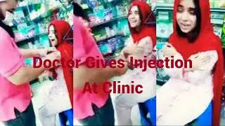 Doctor gives injection  at clinic |Clip 12|