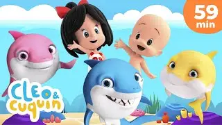 Baby shark 🦈 and more Nursery Rhymes by Cleo and Cuquin | Children Songs