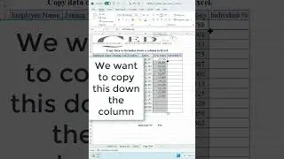 Copy_data_or_formulas_down_a_column_in_Excel😮😮👈 ॥ #shorts #exceltipsandtricks