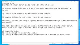 Create Desktop Shortcut to Execute Macro Script