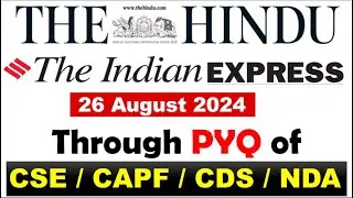 26 August 2024 (Q&A Session) The Hindu + Indian Express Newspaper for Hardcore UPSC Aspirants