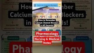 How to Remember Calcium Channel Blockers in 60 Seconds! [Pharmacology Nursing]