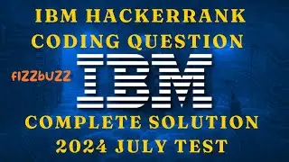 IBM coding Question and Answer  2024 | Latest IBM Assignment 2024