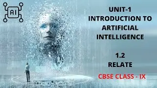 UNIT-1 INTRODUCTION TO AI SUB-UNIT - 1.2  RELATE CLASS 8-9 CBSE (AI-417)