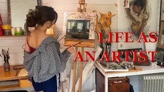 A realistic week working on an oil painting - an Art Vlog ✨