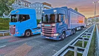 Beautiful Scenic Drive Through Switzerland at Night | Scania R 650 | Euro Truck Simulator 2
