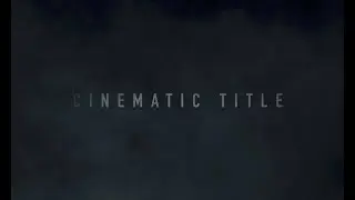 Cinematic Title Design Tutorial in After Effects