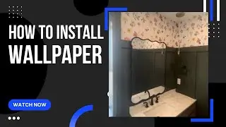 How to hang wallpaper || wallpaper install tips and tricks #wallpaper #diy #wallpapers #bathroom