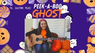 👻 Peekaboo Ghost Song | Not-Scary Halloween Songs | Kids Music with Ms. Justine