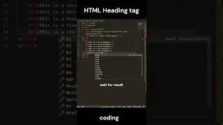 HTML headings tags #html #coding #htmltags