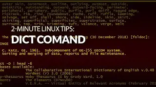 How to use the dict command