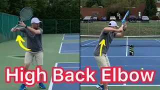 Keep Your Back Elbow Up For More Control (Tennis Forehand Technique)