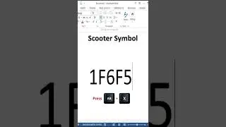 🛵 Scooter Symbol In MS Word #scooter #symbol #shorts