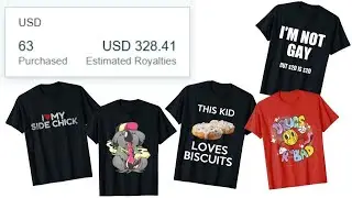 Showing You My Amazon Merch Shirts That Made $328 Last Month