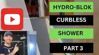 HYDRO-BLOK Curbless Shower || HYDRO-BLOK Drain Install || PART 3 #construction #remodel #shorts #ad