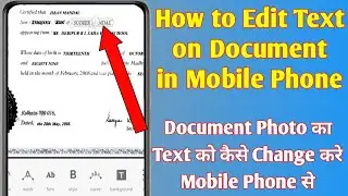 How to Edit Text on Document in Mobile Phone | How to Change Text on Scanned Document