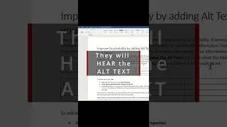 A Simple Tip to Make Your Word Document Accessible #msword #accessibility