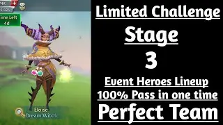 Lords mobile Limited Challenge Saving Dreams Stage 3|Dream Witch Limited Challenge Stage 3