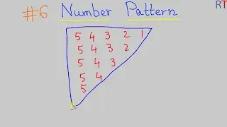 #6 Number Pattern in Java || Java Pattern Printing