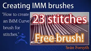 How to create IMM brushes in ZBrush. Free stitch brush in the description!