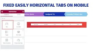 Fixed Easily Horizontal Tabs on the mobile version with Elementor 2023