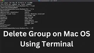 How to delete a Group on Mac OS using Terminal