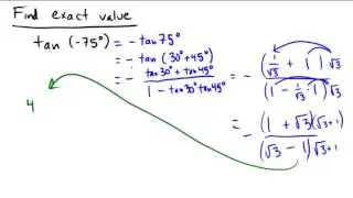 Applying the sum and difference formulas to find exact values of trig functions