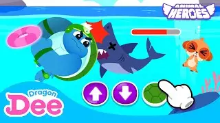 Captain Turtle Game | Help! Animal Heroes! 🚨 | Learn numbers | Dragon Dee Games for Children