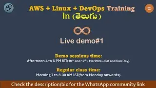 Live demo#1 | AWS DevOps 16-Mar-24 batch | 9381136450 | Cloud Computing In Telugu | AWS