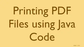 Printing PDF Files using Java Code